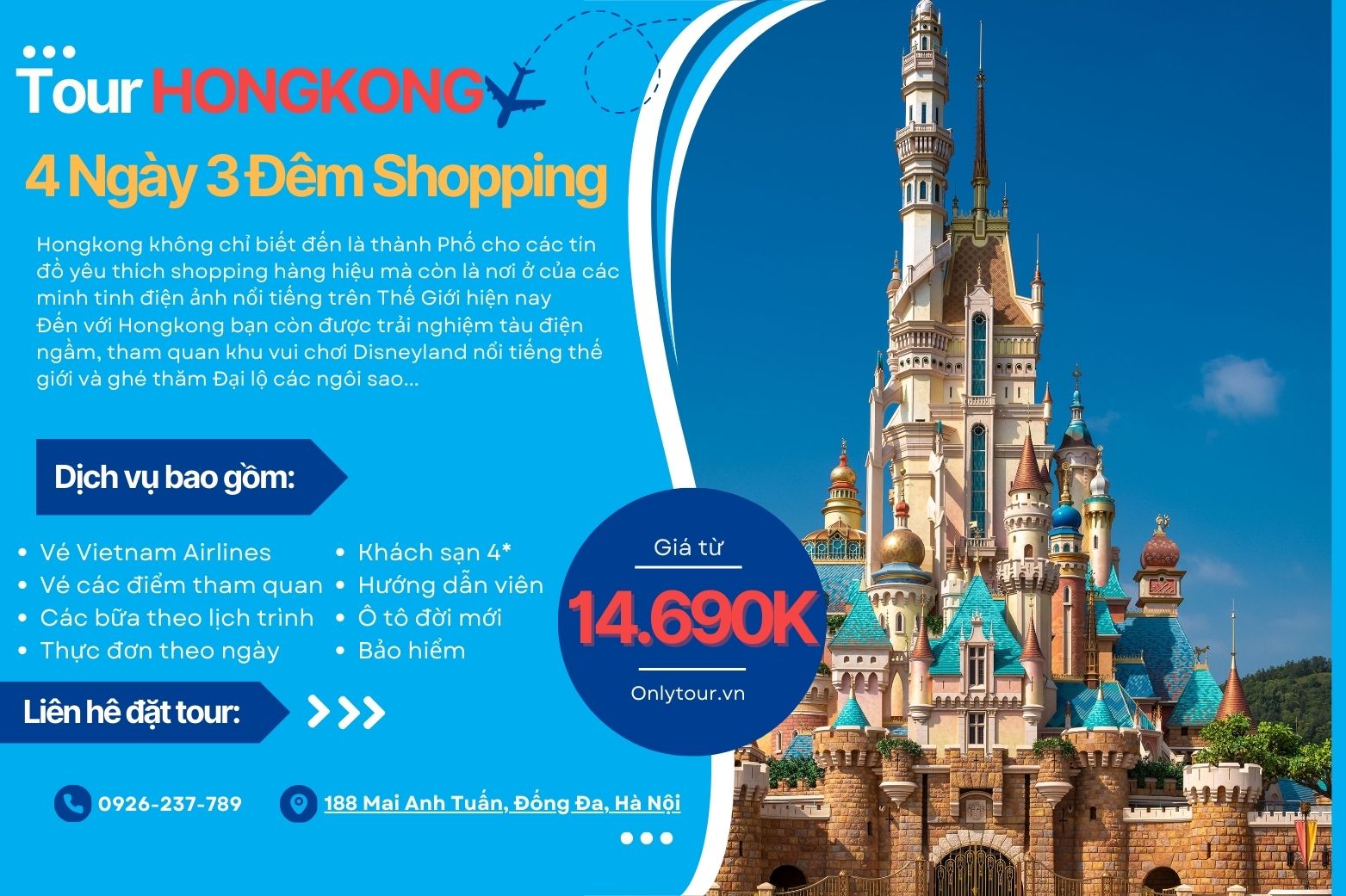 Tour Du Lịch Hongkong - Shopping 4 Ngày 3 Đêm bay Vietnam-Airlines